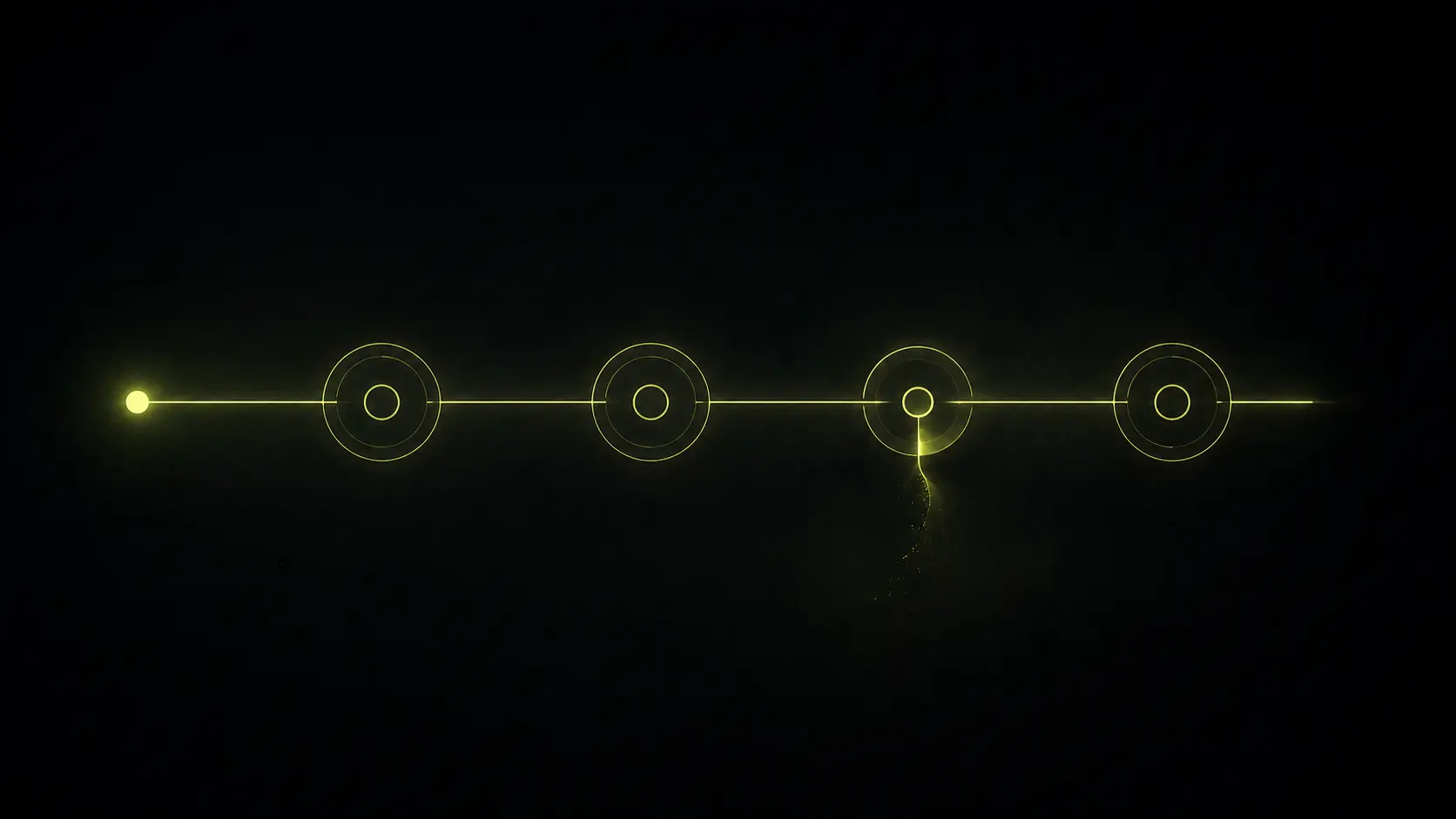 A simple flow showing a customer entering a business, getting answered, followed up, and kept